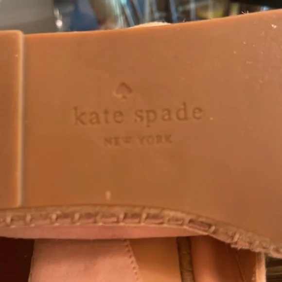 Kate Spade light pink hardly worn espadrilles size 7 mint condition. Preowned. - Picture 6 of 7
